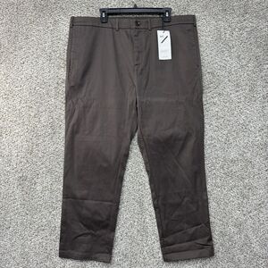 Hill City Everyday Pants Men's 40x26.5 Brown Chino Cropped‎ Golf Athleisure New